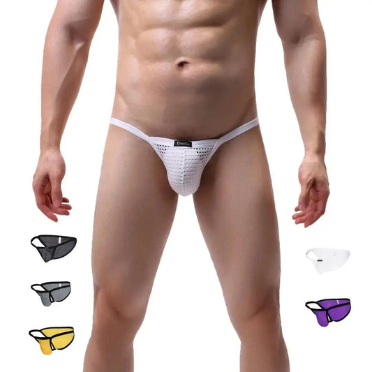 Breathable Mesh Male Underwear: Men's 3D Briefs with Seamless Elastic Edges Briefs for Man - His Inwear