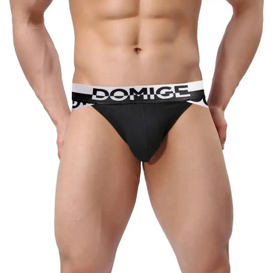 DomiGe Men's Underwear Briefs with Silver Logo Waistband - His Inwear
