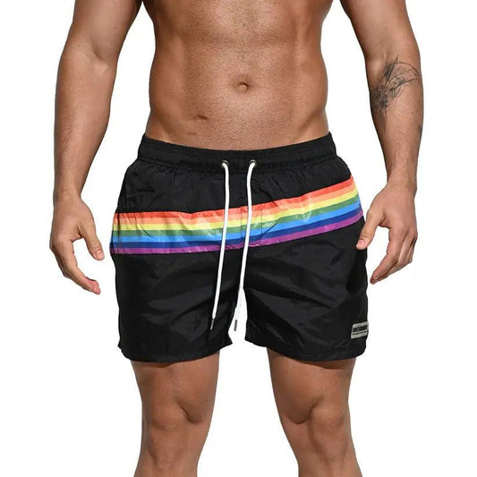 Men's Board Shorts Pride Rainbow Beach Short for Men with Pockets - His Inwear