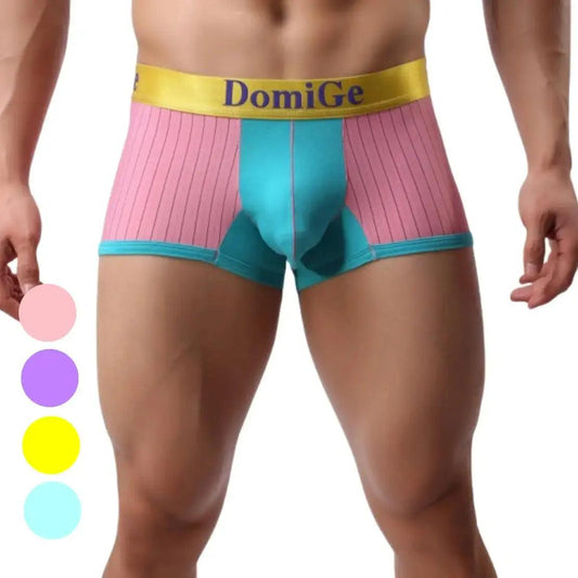 Men's Boxer Briefs: Ultimate Comfort with Ice Silk Technology and Cotton Blend Male Trunks - His Inwear