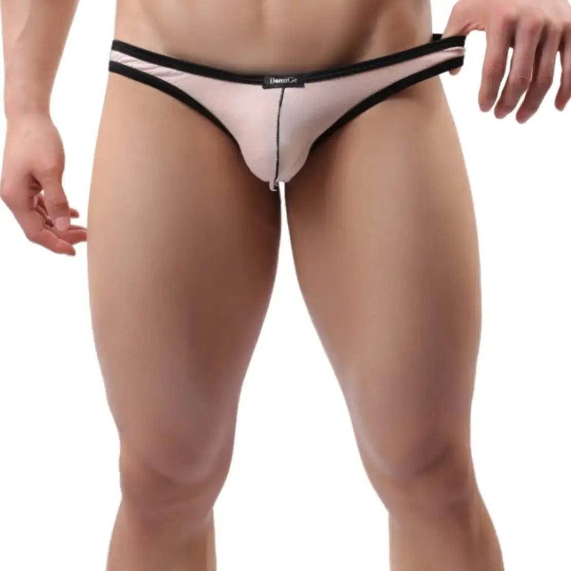 Men's Cotton Stretch Briefs with Contoured Pouch and Semi-Full Coverage Design Male Underwear - His Inwear