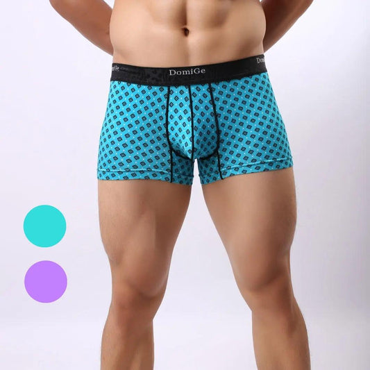 Men's Mid-Rise Modal Boxers with Refined Logo Waistband Male Underwear - His Inwear
