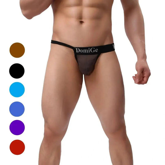 Men's Premium Comfort T-Back Thong with Adjustable Waistband and Signature Logo Male Underwear - His Inwear