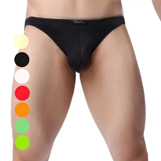 SleekFit Men's Ultra-Comfort Nylon-Spandex Low-Rise Briefs with Full Coverage Male Briefs Underwear - His Inwear