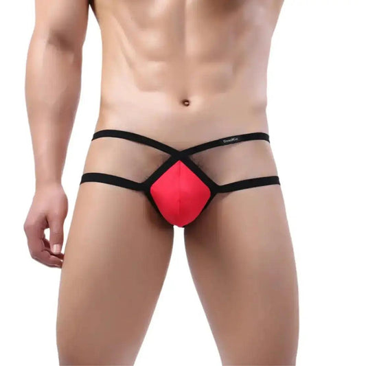 X-Shape Men's Jock Strap Thong with Cotton Lycra Blend Mens Underwear - His Inwear